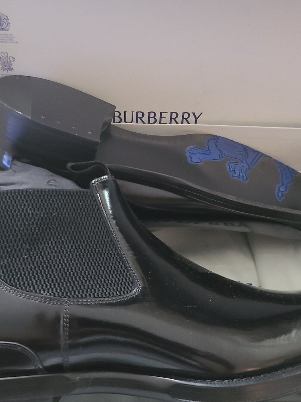 Burberry Black Leather Chelsea Boots